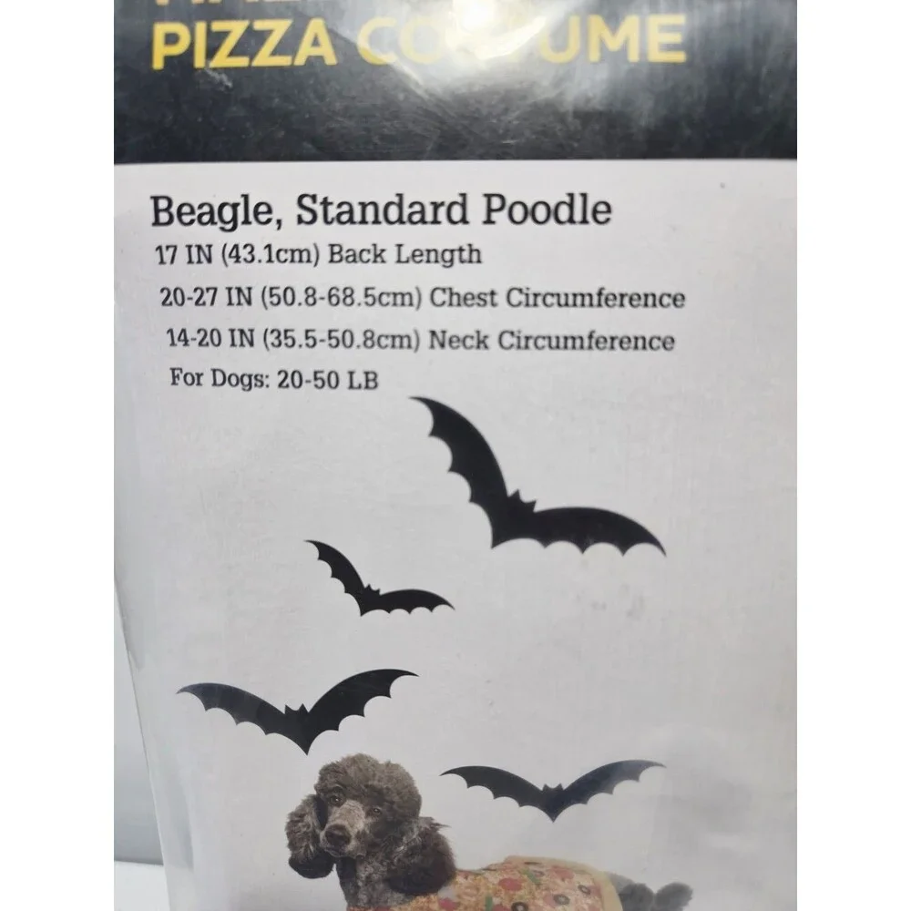 NEW Pizza Slice Costume Pet Size Medium Dog (20-50 lbs) Halloween Vibrant Life